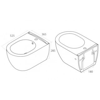 Биде подвесное Boheme Bianca белый глянец 964-W